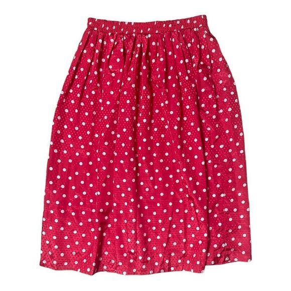 Pykettes SZ L vintage pink polkadot skirt - Picture 2 of 5